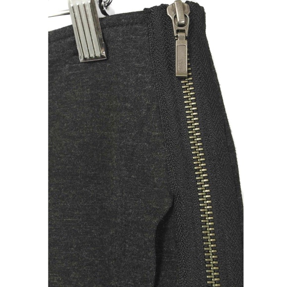 CABI #998 Dark Gray Asymmetrical Faux Wrap Ponte Knit Pencil Skirt Size 10 - Picture 4 of 5